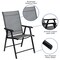 Flash Furniture 2PK Gray/Black Outdoor Folding Patio Sling Chair 2-TLH-SC-044-B-GG - alternate 5